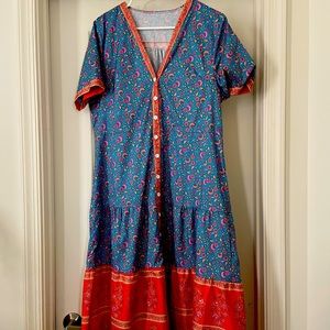 Boho button down dress size L